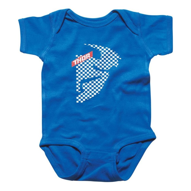 Body bébé Thor Headcheked supermini bleu- 0-6 mois