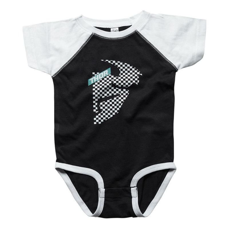 Body bébé Thor Headcheked supermini noir/blanc- 0-6 mois