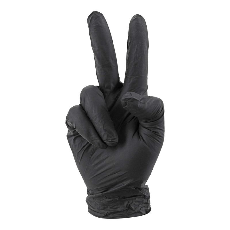 Boite de 100 gants d'atelier en Nitrile noir