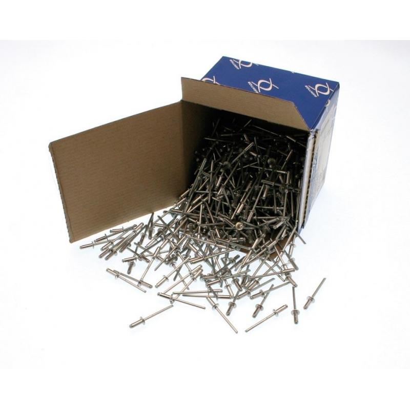 Boite de 500 rivets tete plate 4x12