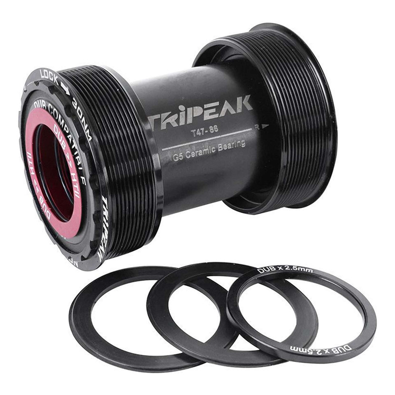 Boîtier de pédalier Tripeak BSA T47 86 mm 3-in-1 G5 céramique - Hollowtech II/DUB/Rotor 3D+