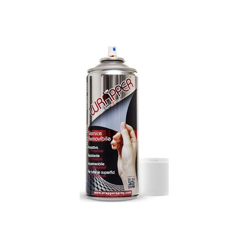 Bombe de peinture argent brillant élastomère WrapperSpray de 400ml