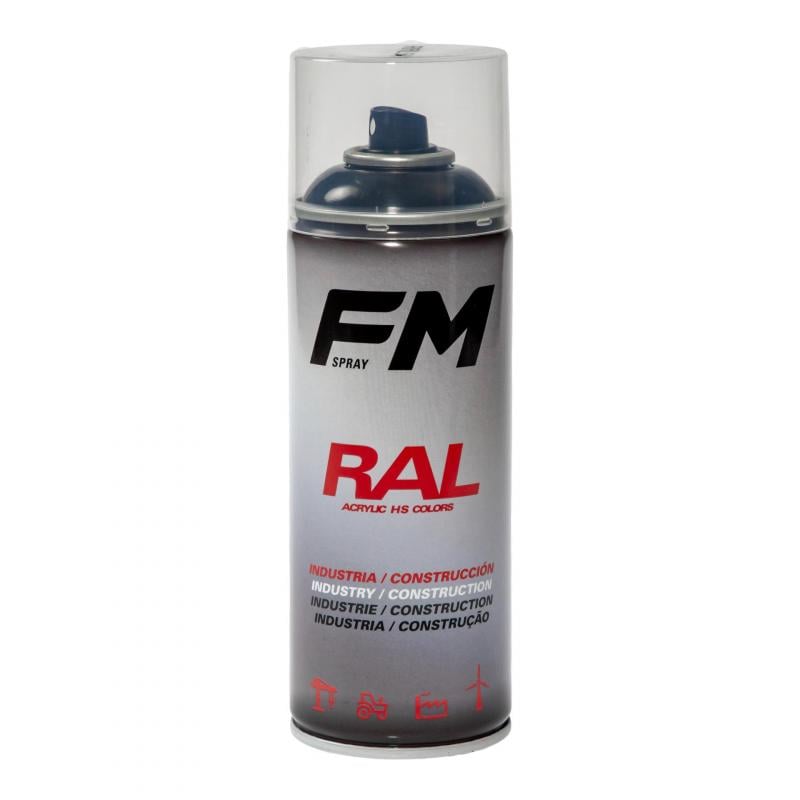 Bombe de peinture FM Spray Pro noir brillant 400ml