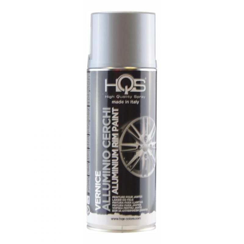 Bombe de peinture HQS gris aluminium spécial jante 400ml