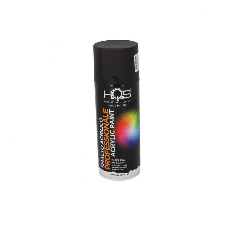 Bombe de peinture HQS noir satiné 400ml