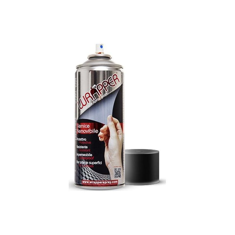 Bombe de peinture noir métallique élastomère WrapperSpray de 400ml