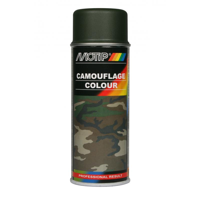 Bombe peinture Camouflage Bronzevert mat RAL 6031 Motip 400 ml M04203