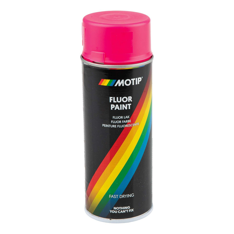 Bombe peinture fluorescente rose 400 ml Motip