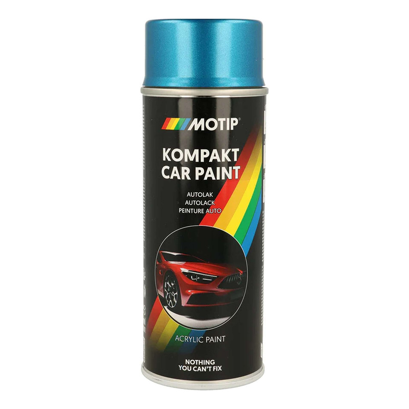 Bombe peinture Motip Kompact acrylique 53955 bleu métallisé 400ml
