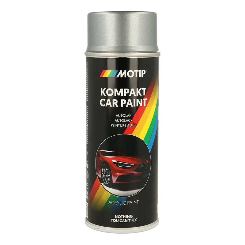 Bombe peinture Motip Kompact acrylique 55295 argent métallisé 400ml