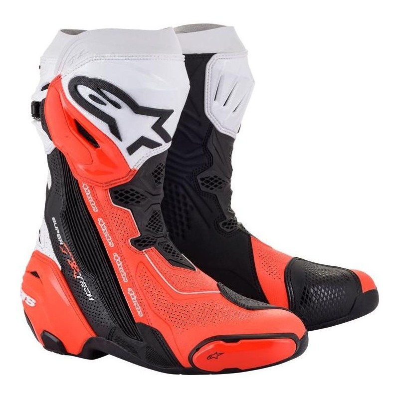 Bottes Alpinestars Supertech R Vented noir/blanc/rouge