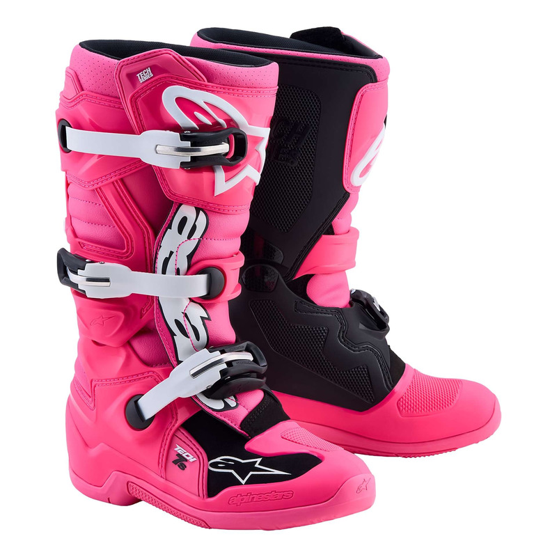 Bottes cross enfant Alpinestars TECH 7 S pink fluo/black/white