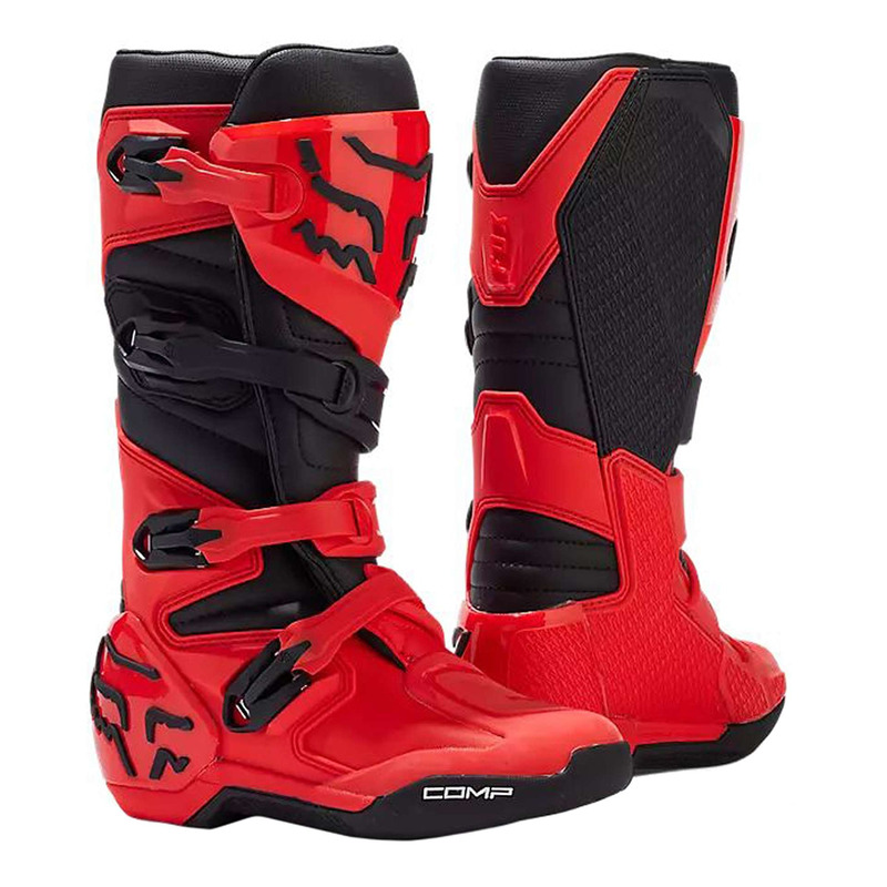 Bottes cross enfant Fox Racing Youth Comp red fluo