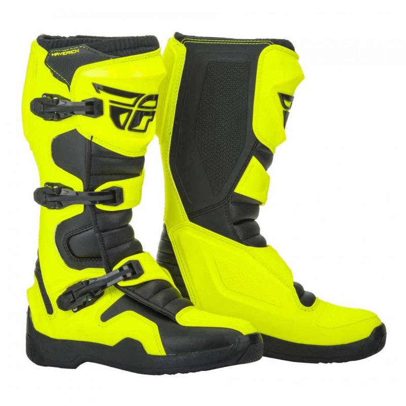 Bottes cross Fly Racing Maverick noires/jaunes- 40.5