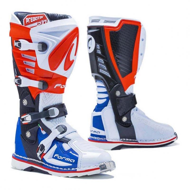 Bottes cross Forma Predator 2.0 blanc/rouge/bleu- 41