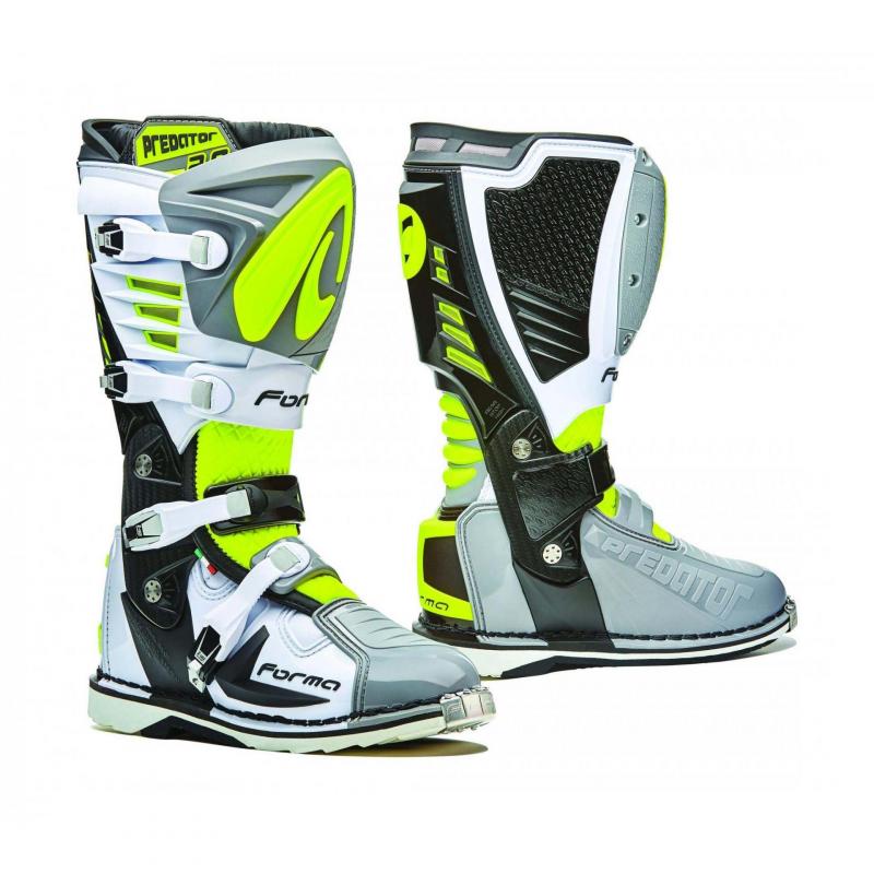 Bottes cross Forma Predator 2.0 gris/blanc/jaune fluo- 41