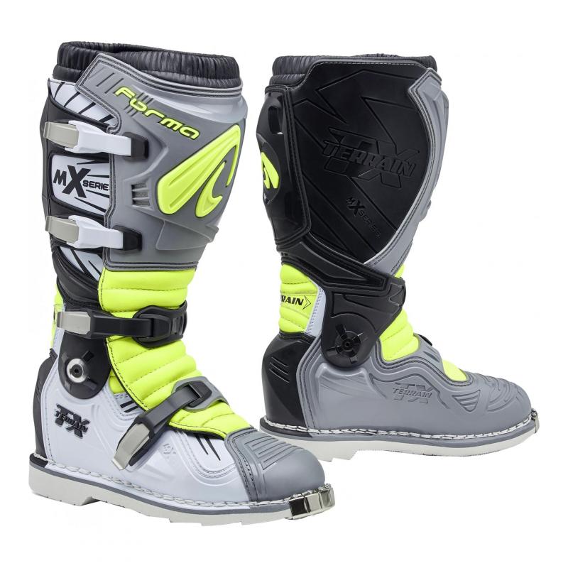 Bottes cross Forma Terrain TX gris/blanc/jaune fluo- 39