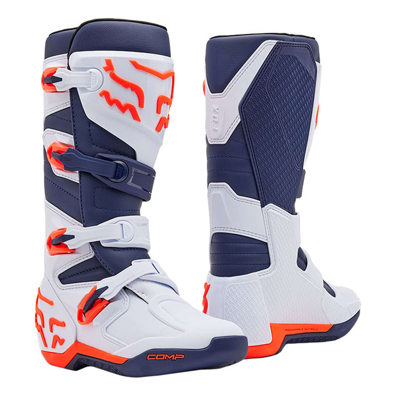 Bottes cross Fox Racing Comp white/navy-