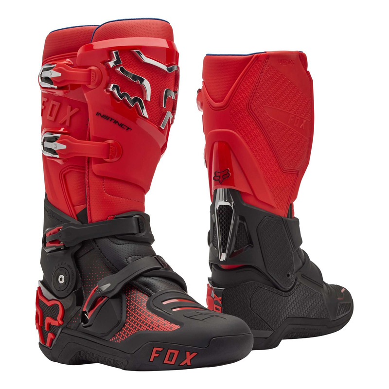 Bottes cross Fox Racing Instinct red fluo- 11.5