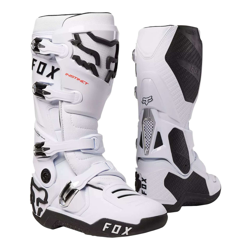 Bottes cross Fox Racing Instinct white-