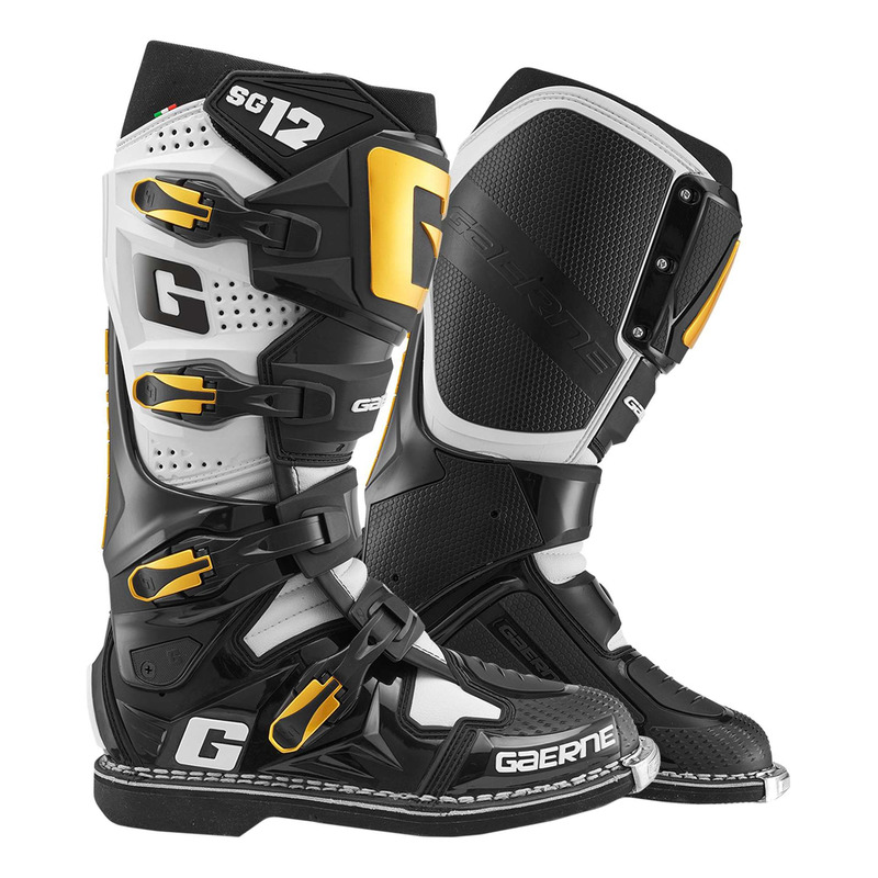 Bottes cross Gaerne SG12 Luxe noir/blanc/or
