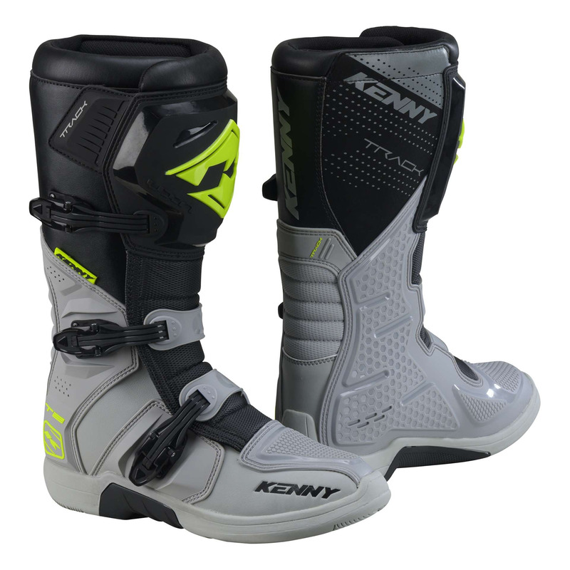 Bottes cross Kenny T2 Track grey neon