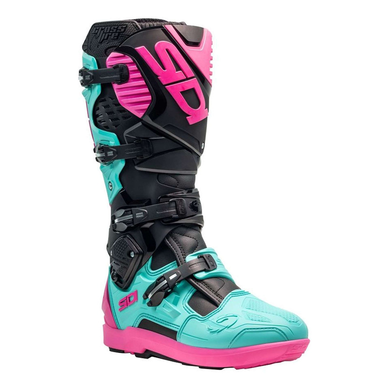 Bottes cross Sidi Crossfire 3 noir/mint/rose