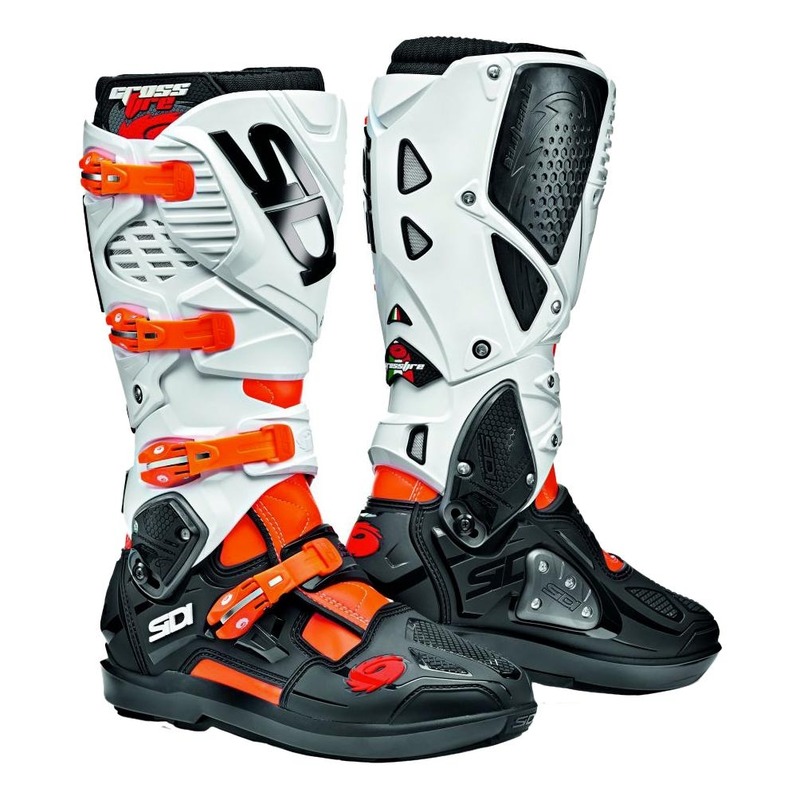 Bottes cross Sidi Crossfire 3 SRS orange fluo/noir/blanc- 40