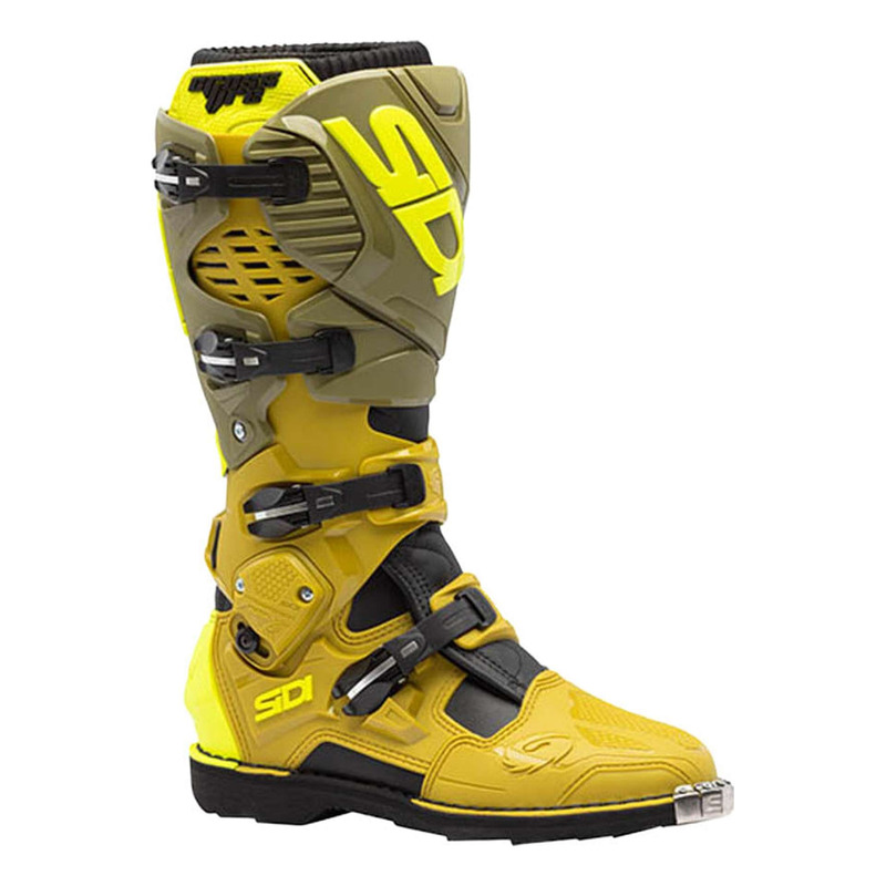 Bottes cross Sidi Crossfire 3 vert olive/jaune