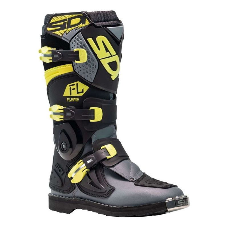 Bottes cross Sidi Flame Junior noir/lime