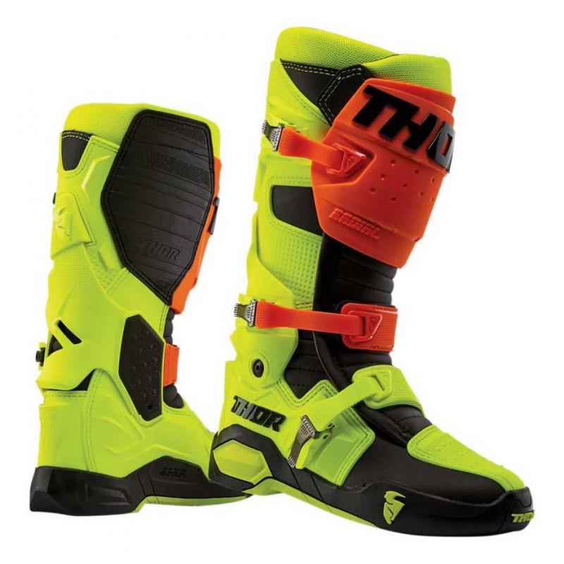 Bottes cross Thor Radial orange fluo/jaune- US-7
