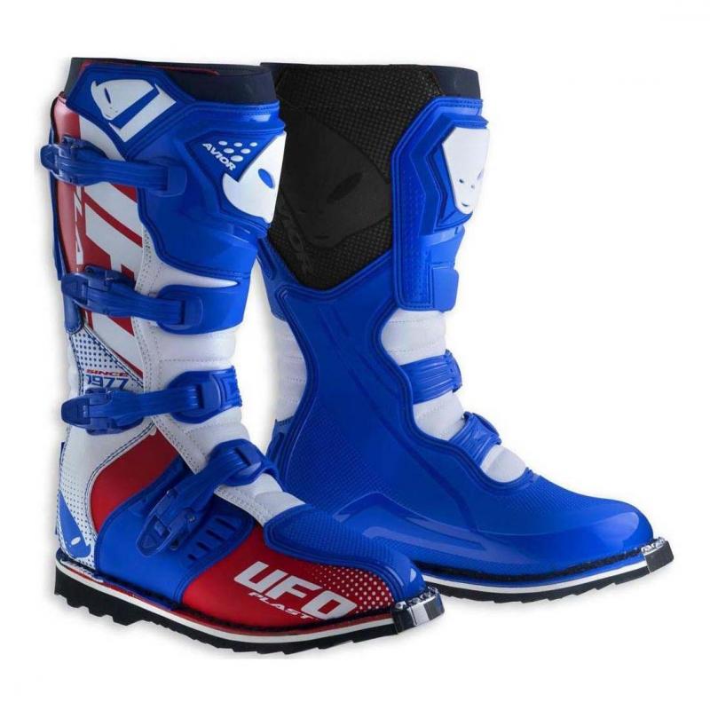 Bottes cross UFO Avior bleu/blanc/rouge- 44