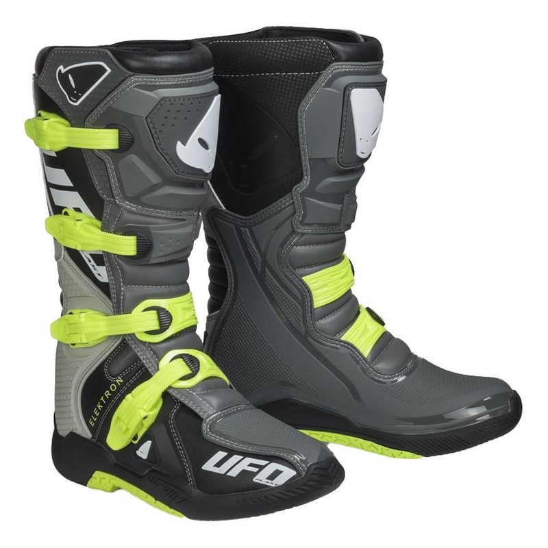 Bottes cross Ufo Elektron gris/jaune fluo- 37