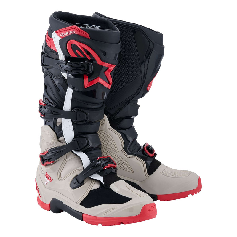 Bottes enduro Alpinestars Tech 7 Enduro black/light gray/bright red