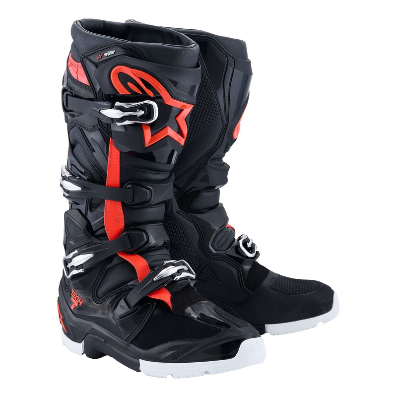 Bottes enduro Alpinestars Tech 7 Enduro Drystar black/red fluo/white-
