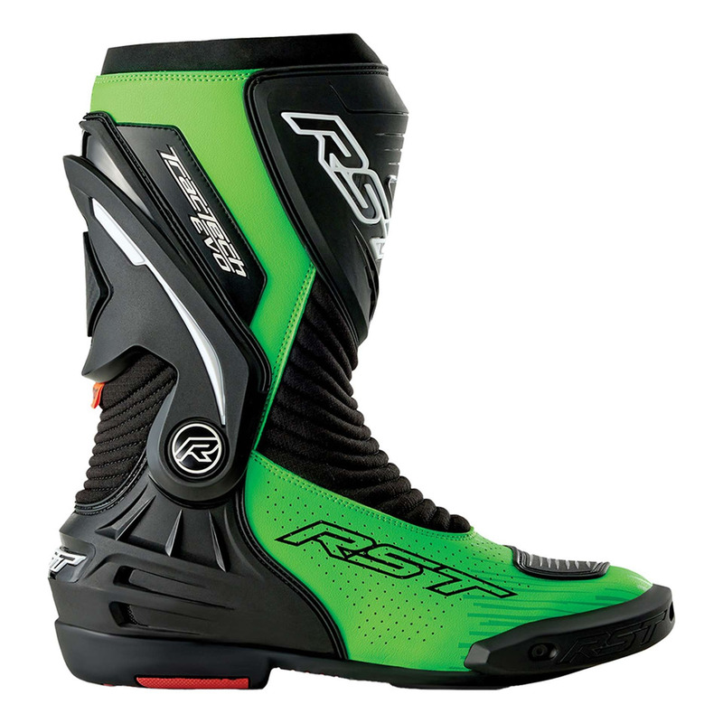 Bottes moto RST TracTech Evo D3O noir/vert fluo