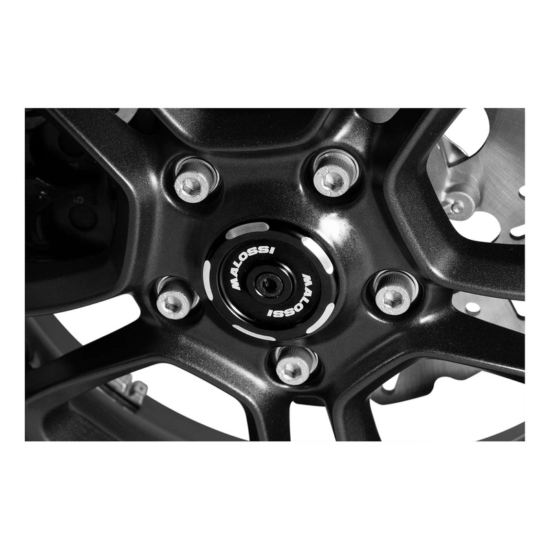 Bouchon d'écrou de roue avant noir Malossi - Vespa GTS 310 2025-