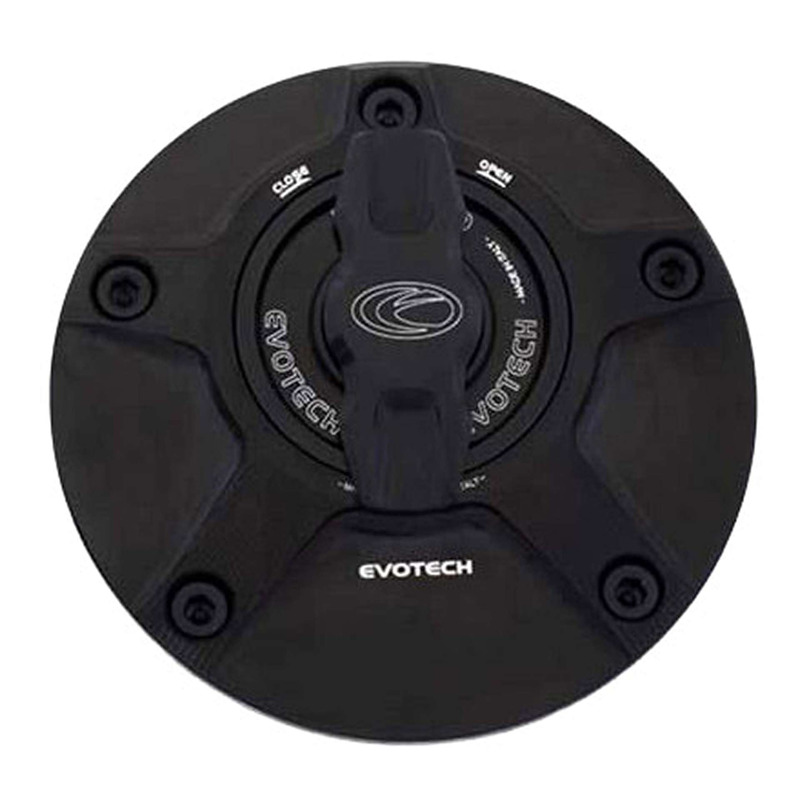 Bouchon de réservoir Evotech 1/5 de tour aluminium noir Ducati 848 08