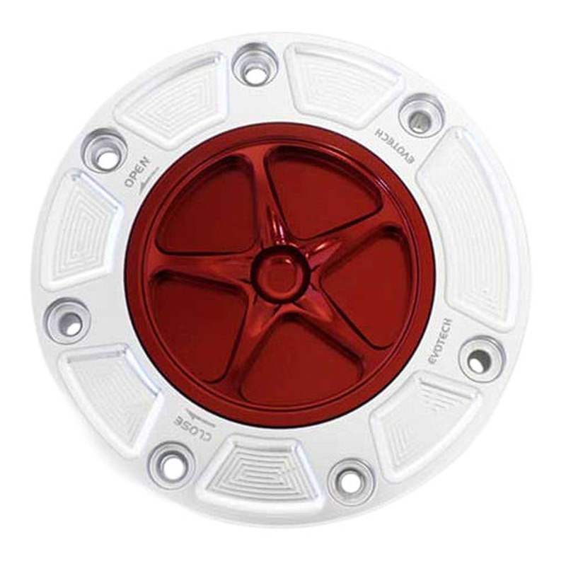 Bouchon de réservoir Evotech aluminium Rouge/Silver Honda CBR 600 RR
