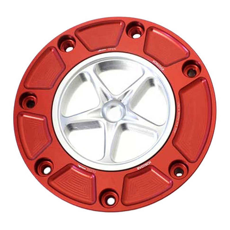 Bouchon de réservoir Evotech aluminium Silver/Rouge Honda CBR 600 RR