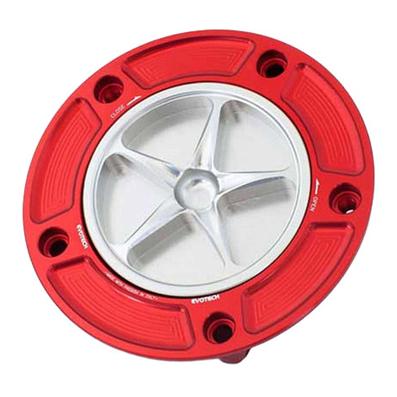 Bouchon de réservoir Evotech aluminium Silver/Rouge Suzuki GSX-R 600