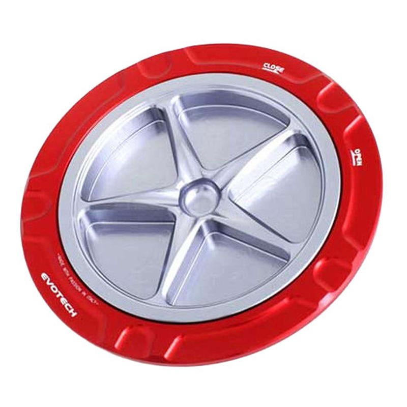 Bouchon de réservoir Evotech aluminium Titane/Rouge Aprilia RSV4 1100 21-25