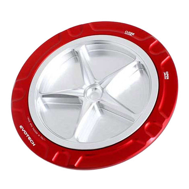 Bouchon de réservoir Evotech aluminium Silver/Rouge Aprilia RSV4 1100 21-25