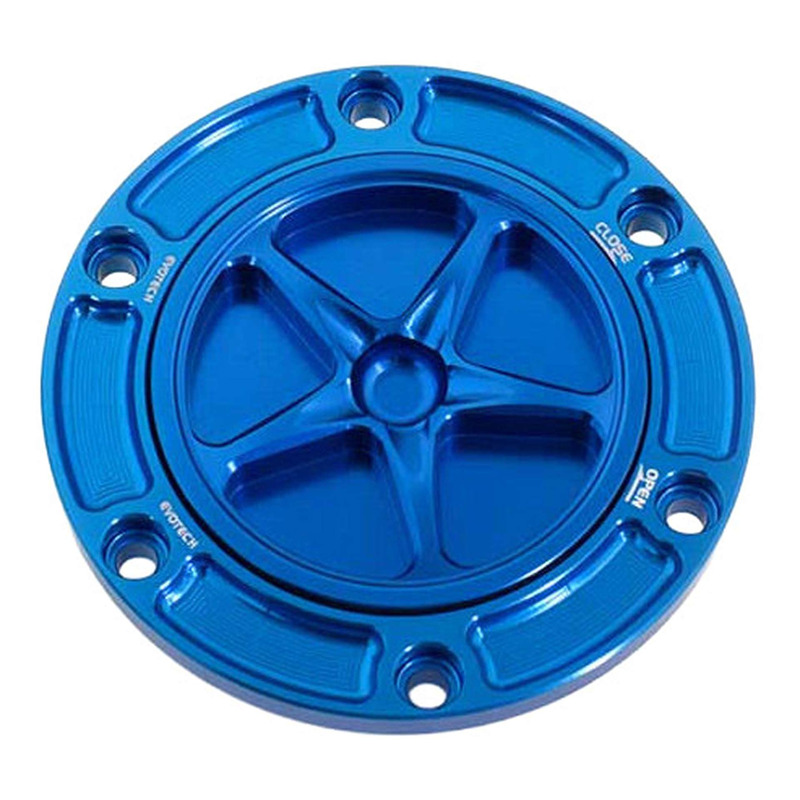 Bouchon de réservoir Evotech aluminium Bleu/Bleu Aprilia Tuono 660 21