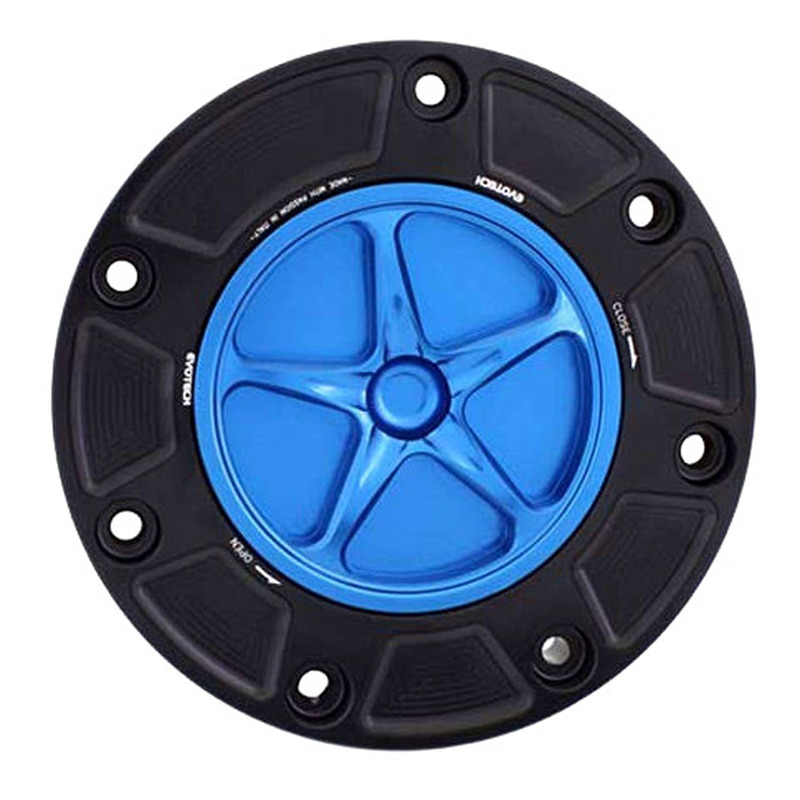 Bouchon de réservoir Evotech aluminium Bleu/Noir Honda CBR 600 RR 00-