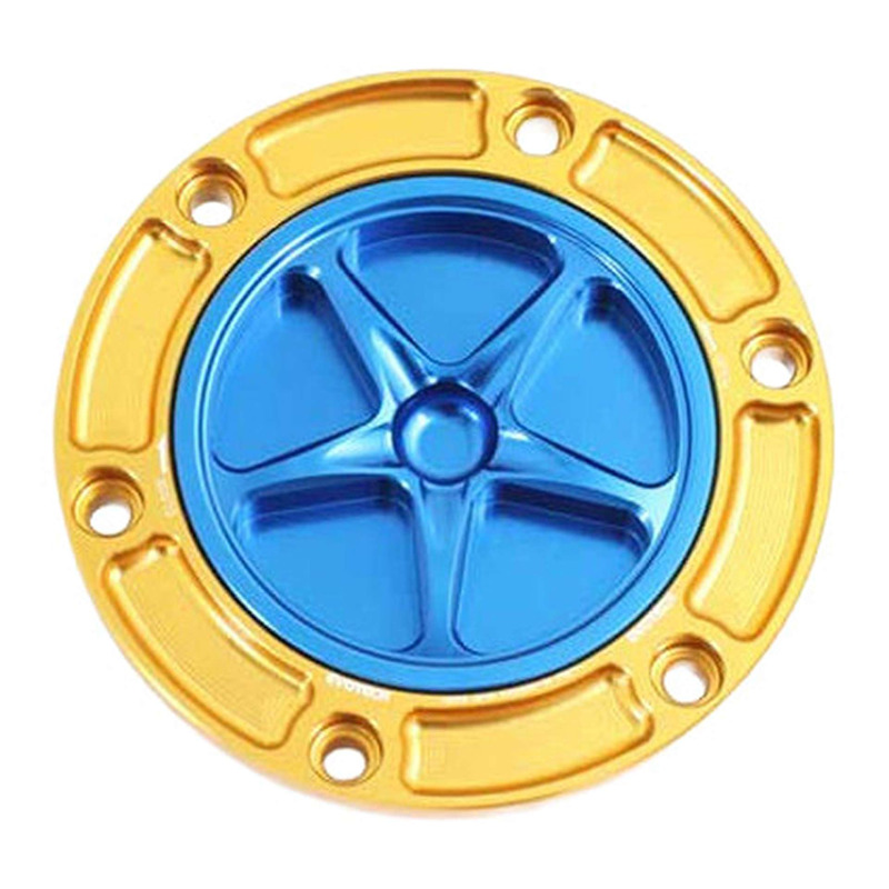 Bouchon de réservoir Evotech aluminium Bleu/Or Aprilia Tuono 660 21-2