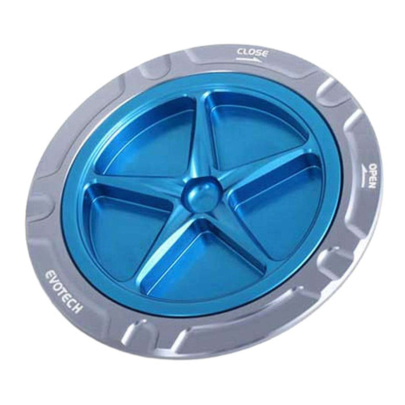 Bouchon de réservoir Evotech aluminium Bleu/Titane Aprilia RSV4 1100 21-25
