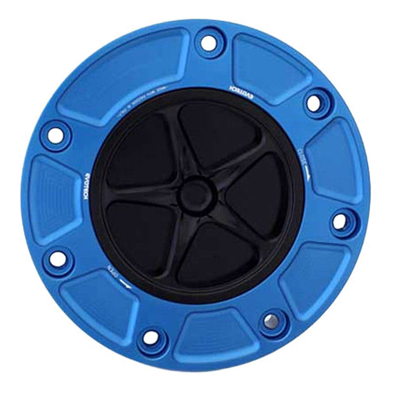 Bouchon de réservoir Evotech aluminium Noir/Bleu Honda CBR 600 RR 00-