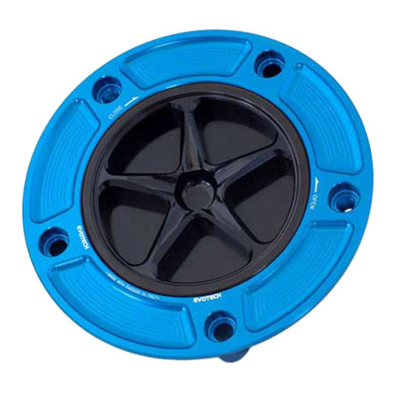 Bouchon de réservoir Evotech aluminium noir/bleu Yamaha YZF-R6 99-19