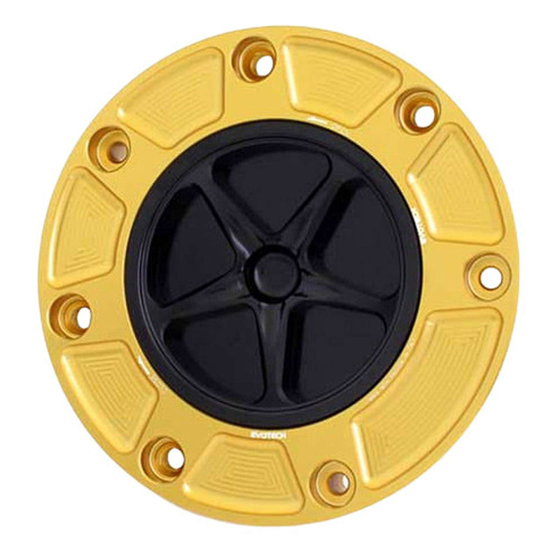 Bouchon de réservoir Evotech aluminium Noir/Or Honda CBR 600 RR 00-25